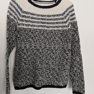 Lou & Grey black and cream wool sweater size S